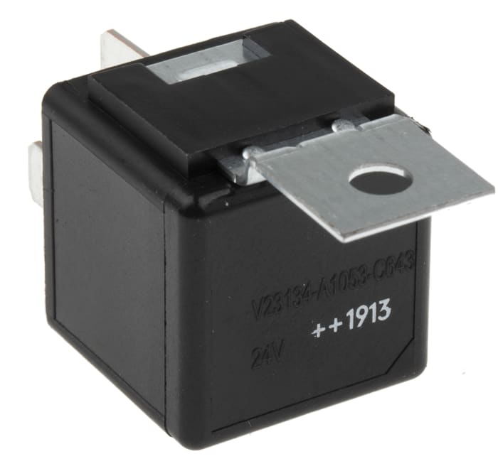 Relais automobile TE Connectivity, 24V c.c., 40A, 1 RT, Enfichable