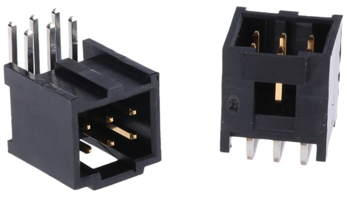 Molex C-Grid III Series Right Angle Through Hole PCB Header, 6 Contact(s), 2.54mm Pitch, 2 Row(s), Shrouded