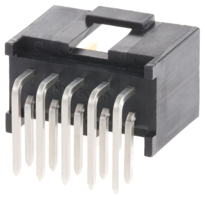 Molex C-Grid III Series Right Angle Through Hole PCB Header, 10 Contact(s), 2.54mm Pitch, 2 Row(s), Shrouded