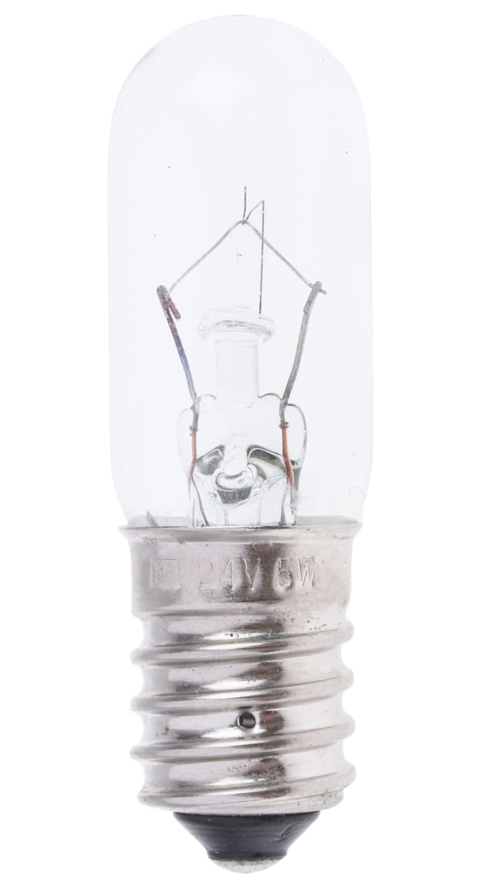 RS PRO E14 Indicator Light, Clear, 24 V, 200 mA, 3000h