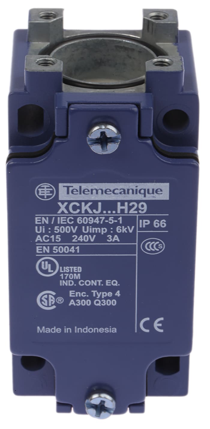 Telemecanique Sensors OsiSense XC Series Snap Limit Switch, NO/NC, IP65, DP, Metal Housing, 240V ac Max, 10A Max Telemecanique Sensors OsiSense XC Series Snap Limit Switch, NO/NC, IP65, DP, Metal Housing, 240V ac Max, 10A Max
