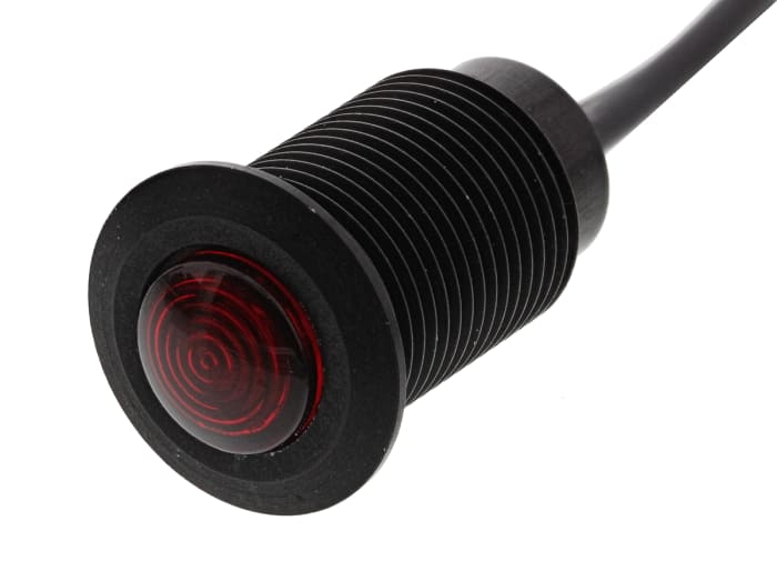 Oxley Red Panel Mount Indicator, 12V ac, 10.2mm Mounting Hole Size, Lead Wires Termination, IP66