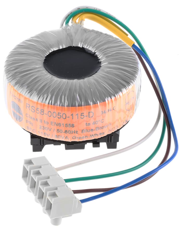 Nuvotem Talema 230V ac, 115V ac Toroidal Transformer, 50VA 1 Output