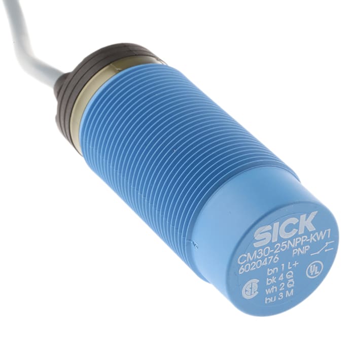 Sick Barrel-Style Proximity Sensor, M30 x 1.5, 25 mm Detection, PNP Output, 10 → 40 V dc, IP67
