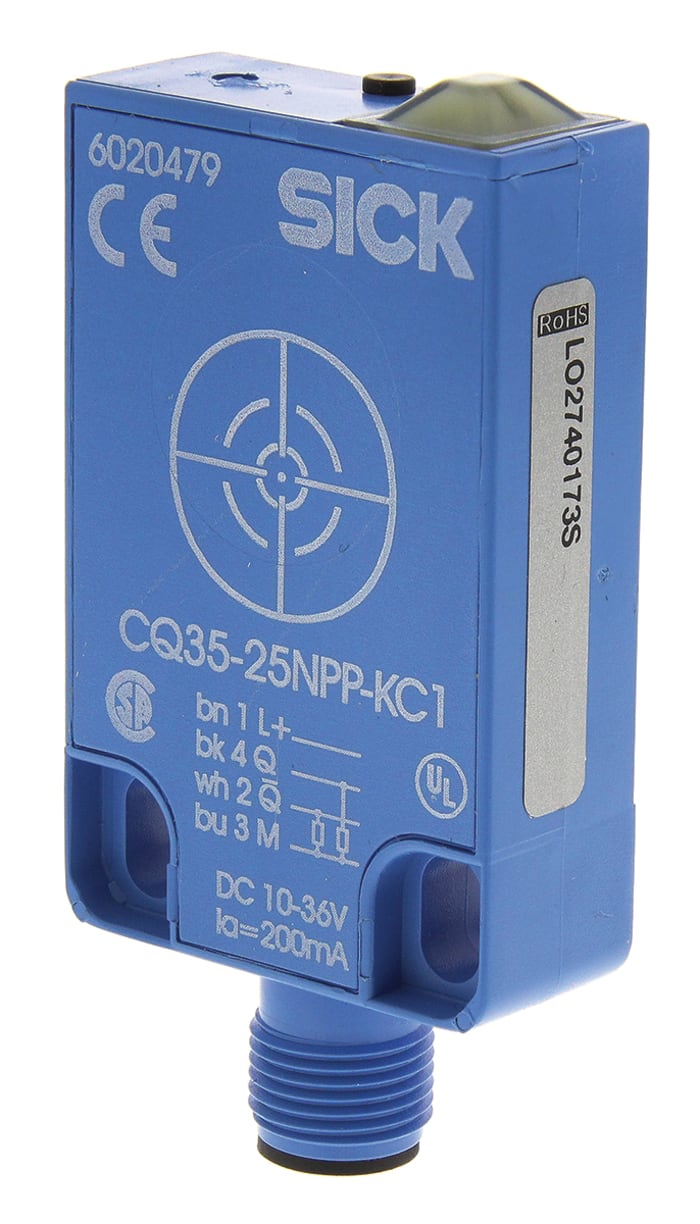 Sick Block-Style Proximity Sensor, 25 mm Detection, PNP Output, 10 → 40 V dc, IP67