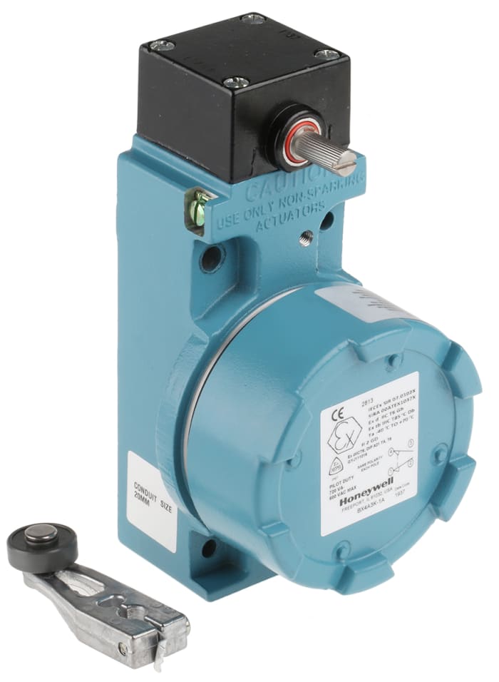 Honeywell BX Series Roller Lever Limit Switch, NO/NC, IP67, SPDT, Aluminium Housing, 600V ac Max, 10A Max