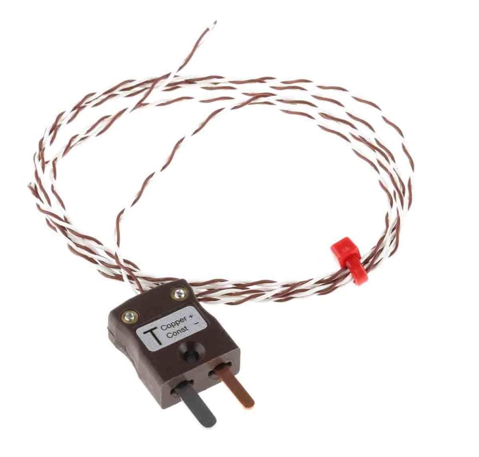 RS PRO Type T Thermocouple 1m Length, 1/0.2mm Diameter → +250°C