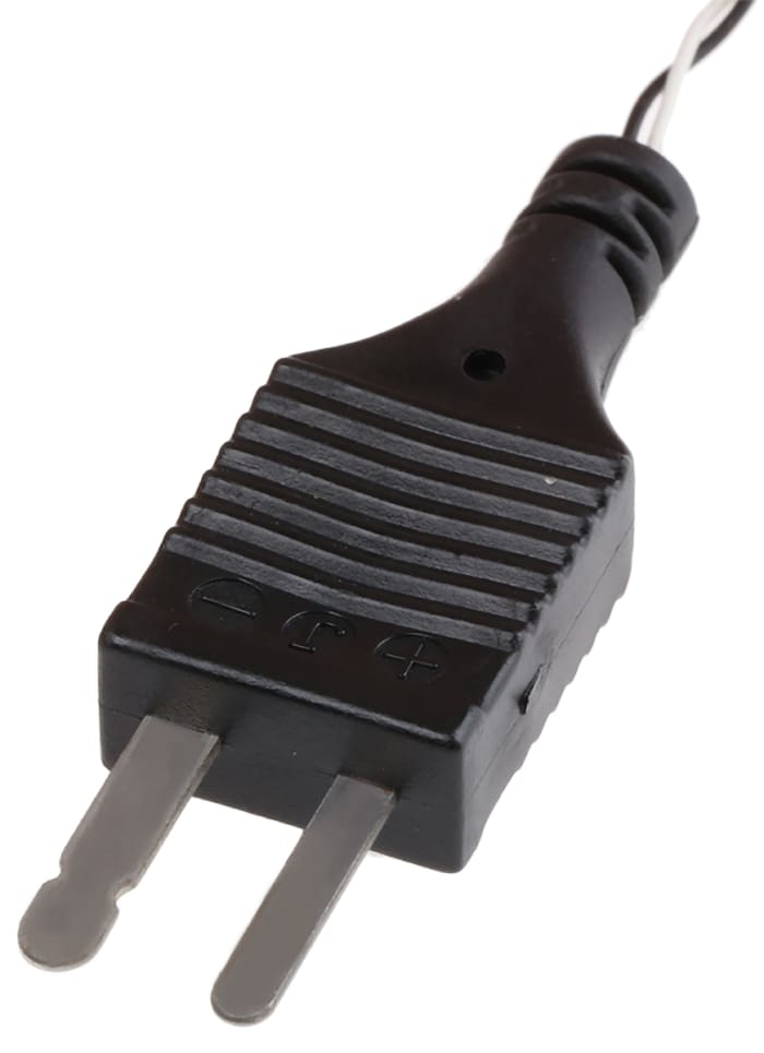 Thermocouple à jonction exposée RS PRO type J Ø 1/0.2mm, L 1m, +250°C max à Fiche mâle miniature surmoulée