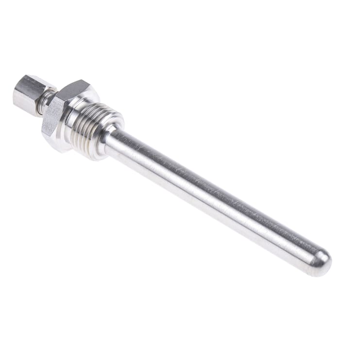 RS PRO 1/2 BSP Thermowell for Use with Temperature Probe, 6mm Probe, RoHS Standard