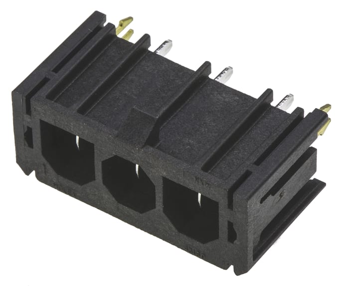 Embases de circuit imprimé Molex Sabre, 3 pôles , 7.5mm 1 rangée, 18.0A, Droit