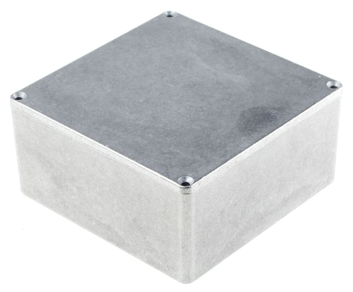 Boîtier Hammond 1590 en Fonte d'aluminium, 120 x 120 x 59mm, Naturel IP65, Blindé