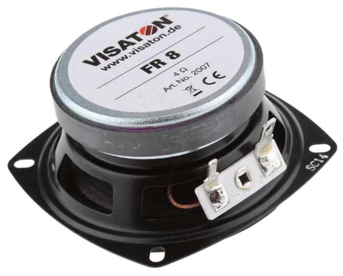 Visaton 80mm dia 10W nom Full Range Speaker Driver, 4Ω, 130 Hz → 20 kHz