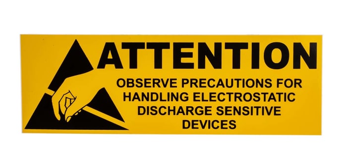 Etiquette adhésive "ATTENTION" 50x150mm