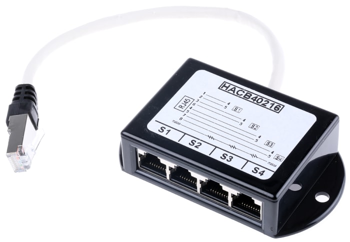 Decelect 4-Port RJ45 Splitter, FTP