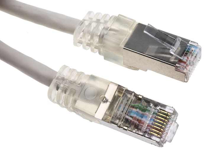 Decelect, 2m Cat5, Grey RJ45 to Male RJ45 Male, F/UTP Shielded, Terminated