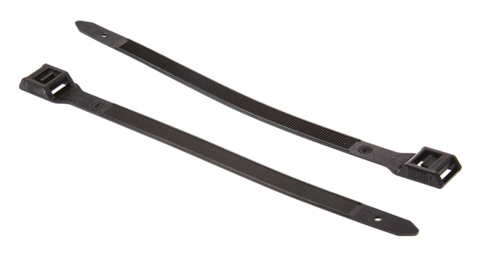 Serre-câble HellermannTyton PE180, 180mm x 9 mm, Noir, en PA 6.6 stabilisé à la chaleur, x 100