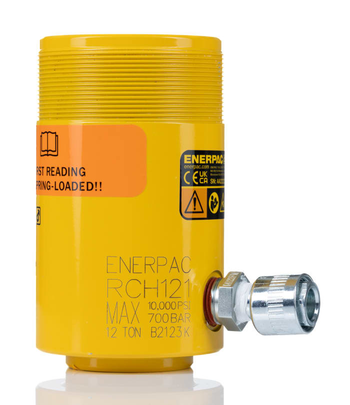 Cilindros hidráulicos de pistón hueco Enerpac, RCH121 acción única, 13t, 42mm