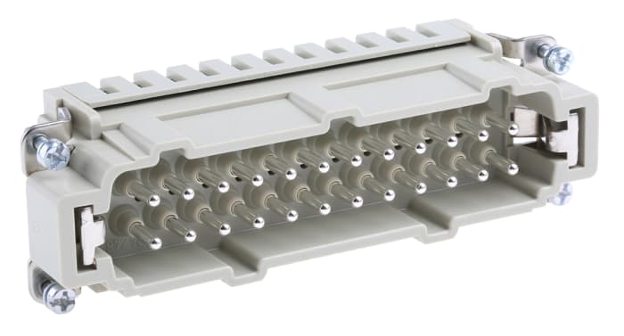 HARTING Heavy Duty Power Connector Insert, 16A, Male, Han ES Series, 24 Contacts