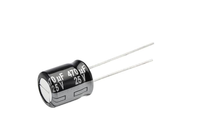 Panasonic 470μF Aluminium Electrolytic Aluminium Electrolytic Capacitor 25V dc, Radial, Through Hole - ECA1EHG471