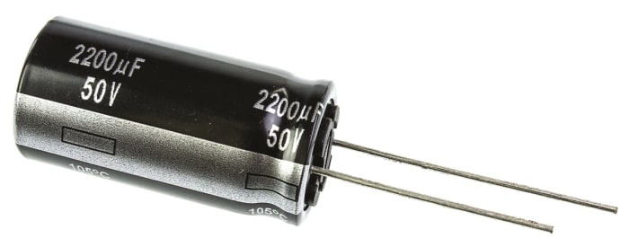 Panasonic 2200μF Aluminium Electrolytic Aluminium Electrolytic Capacitor 50V dc, Radial, Through Hole - ECA1HHG222