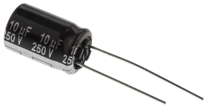 Panasonic 10μF Aluminium Electrolytic Capacitor 250V dc, Radial, Through Hole - ECA2EHG100