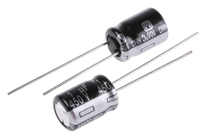 Panasonic 1μF Electrolytic Capacitor 450V dc, Through Hole - ECA2WHG010