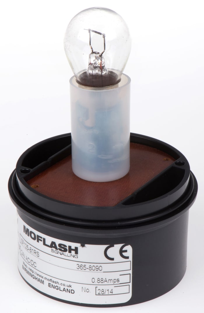 Moflash SF 125 Series Steady Beacon, 24 V ac/dc, Surface Mount, Incandescent Bulb
