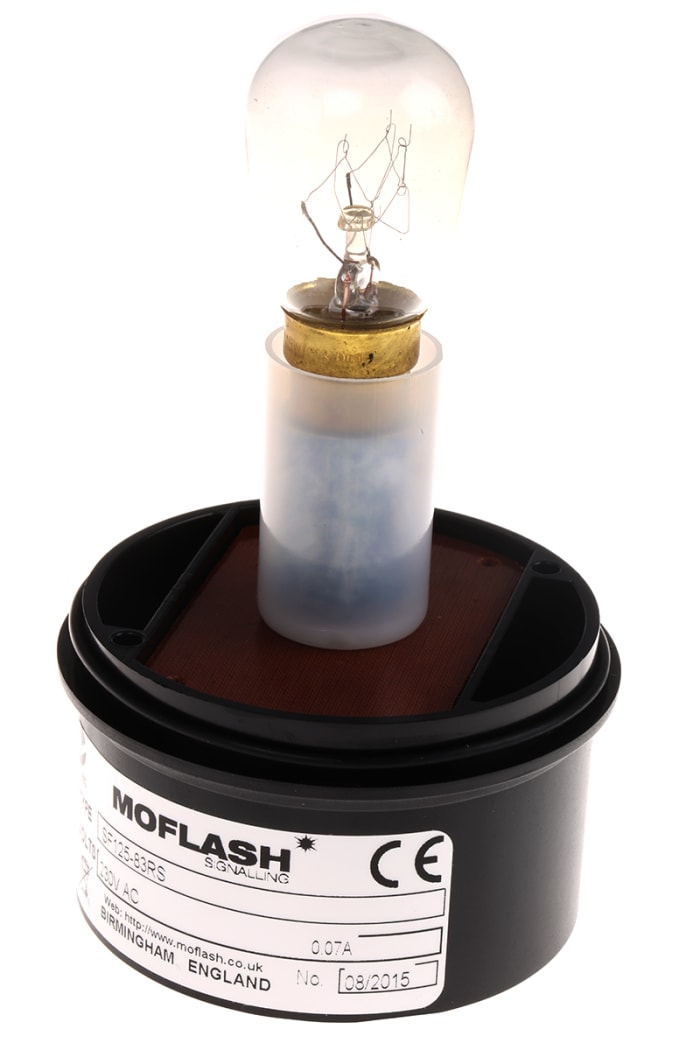 Moflash SF 125 Series Steady Beacon, 230 V ac, Surface Mount, Incandescent Bulb