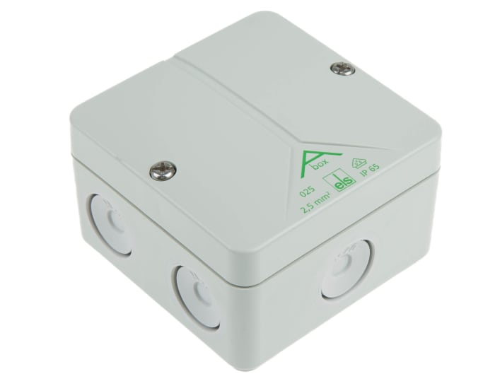 Caja de conexiones Spelsberg 80290701, 8, Poliestireno, Gris, 80mm, 80mm, 52mm, 80 x 80 x 52mm, IP65