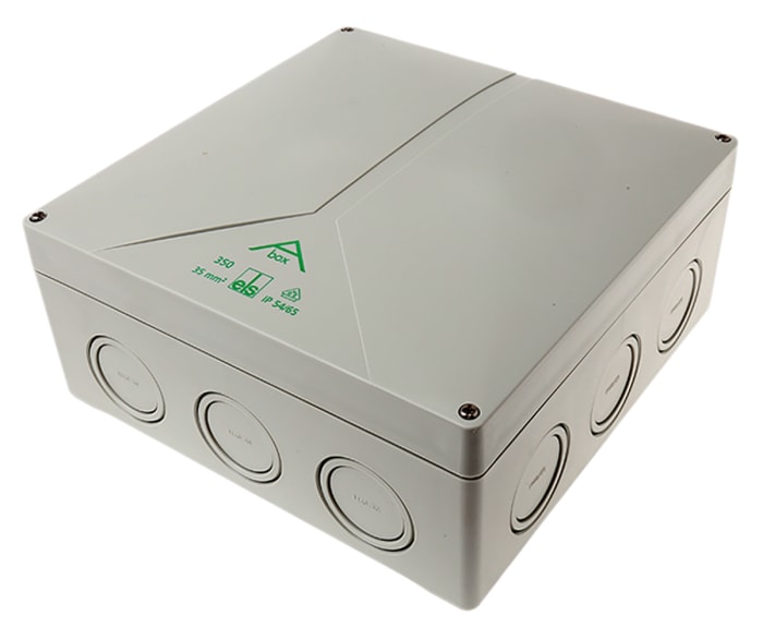 Caja de conexiones Spelsberg 83591001, 14, Poliestireno, Gris, 250mm, 250mm, 115mm, 250 x 250 x 115mm, IP65