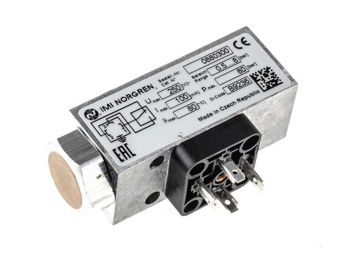 Interrupteur de pression Norgren, IP65, 8bar