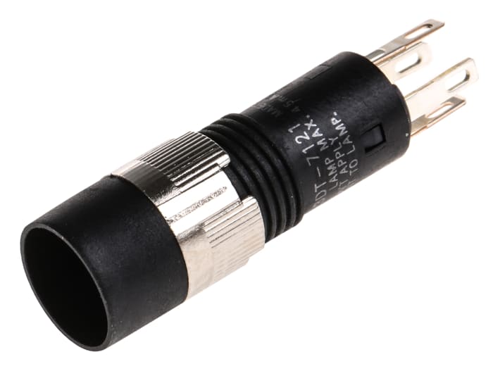 Omron Illuminated Push Button Switch, Latching, Panel Mount, 8mm Cutout, SPST