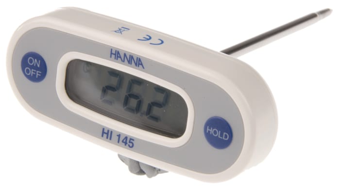 Hanna Instruments HI 145 Handheld Digital Thermometer for Food Industry, Industrial Use, 1 Input(s), +220°C Max, ±0.3