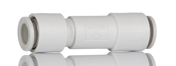 SMC AKH Non Return Valve, 8mm Tube Inlet, 8mm Tube Outlet, -100 kPa → 1 MPa