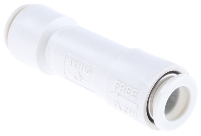SMC AKH Non Return Valve, 10mm Tube Inlet, 10mm Tube Outlet, -100 kPa → 1 MPa