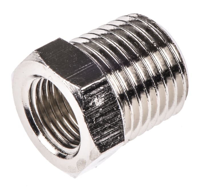 Legris LF3000 Series Straight Threaded Adaptor, R 1/4 Male to G 1/8 Female, Threaded Connection Style