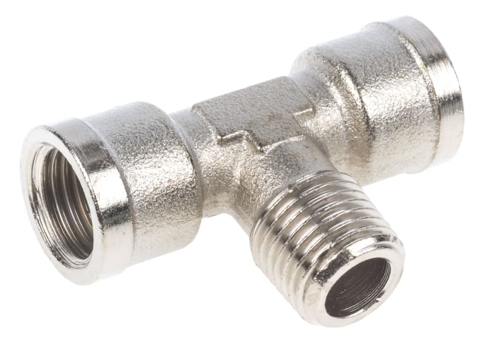 Legris 0916 Series Tee Threaded Adaptor, G 1/4 Female to G 1/4 Female