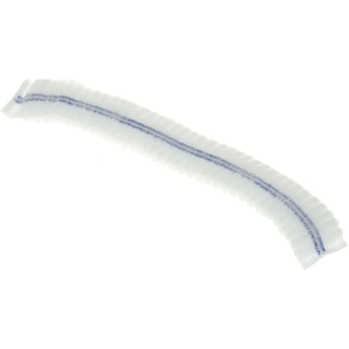 PAL White Disposable Hair Net for Food Industry, Industrial Use, Regular, Mob Cap Type, Non-Metal Detectable, 100 per