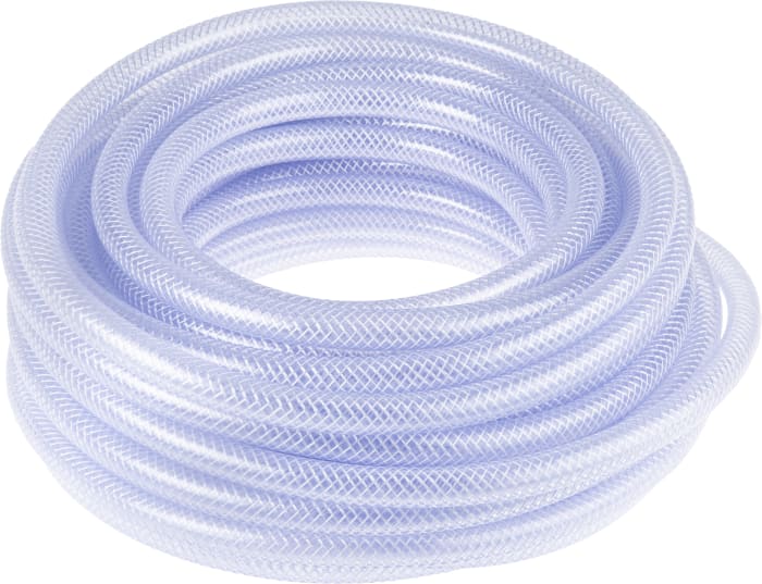 RS PRO Hose Pipe, PVC, 12.5mm ID, 17.5mm OD, Clear, 25m