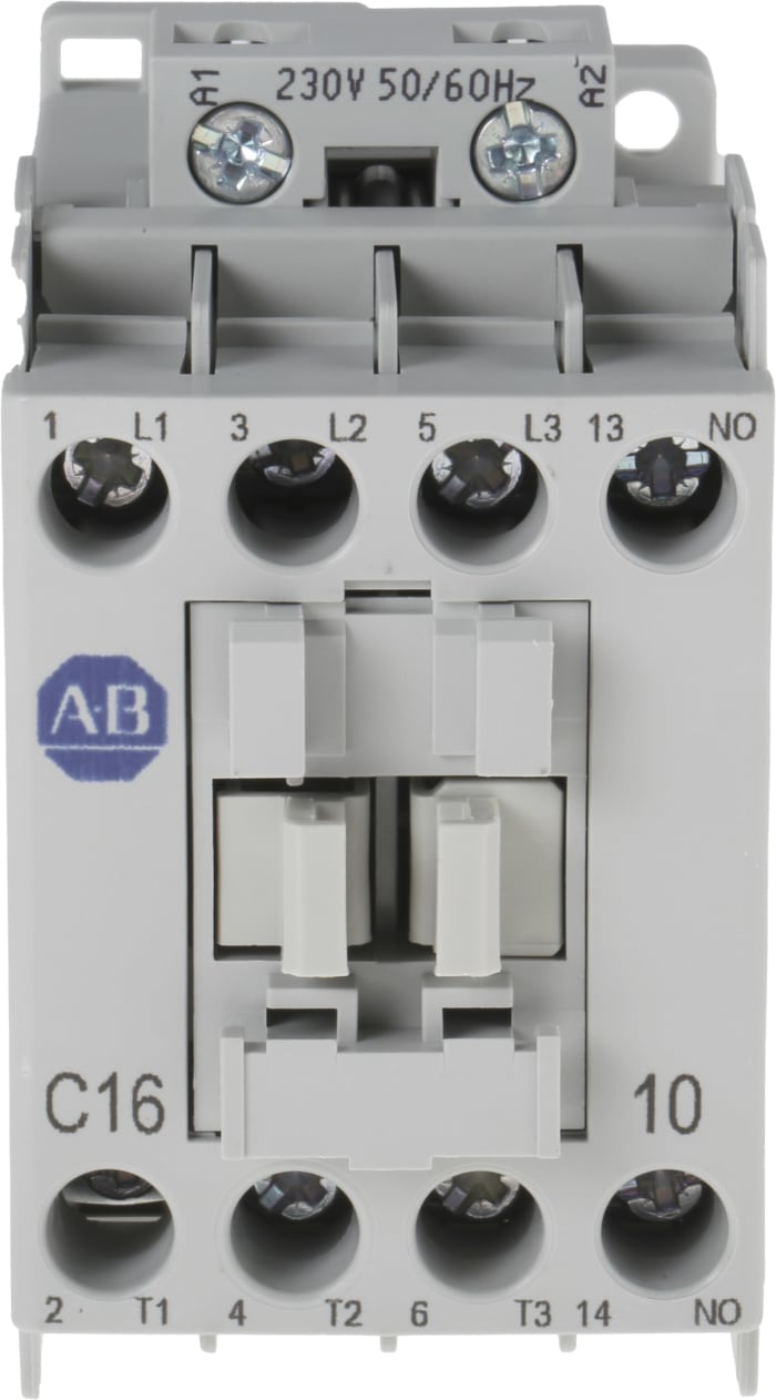 Allen Bradley 100 Series 100C Contactor, 230 V ac Coil, 3-Pole, 16 A, 7.5 kW, 3NO, 690 V ac