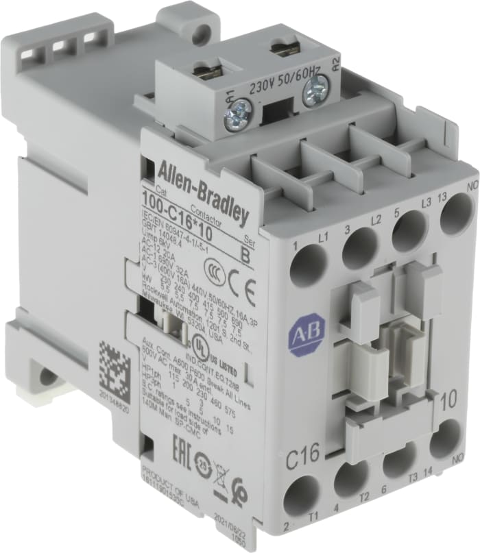 100-C16KF10 Allen Bradley | Allen Bradley 100C Contactor, 230V ac Coil ...