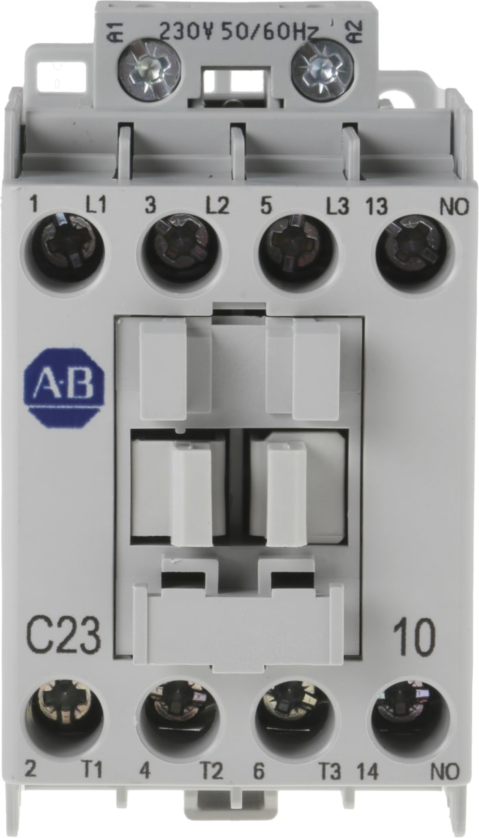Allen Bradley 100 Series 100C Contactor, 230 V ac Coil, 3-Pole, 23 A, 11 kW, 3NO, 690 V ac