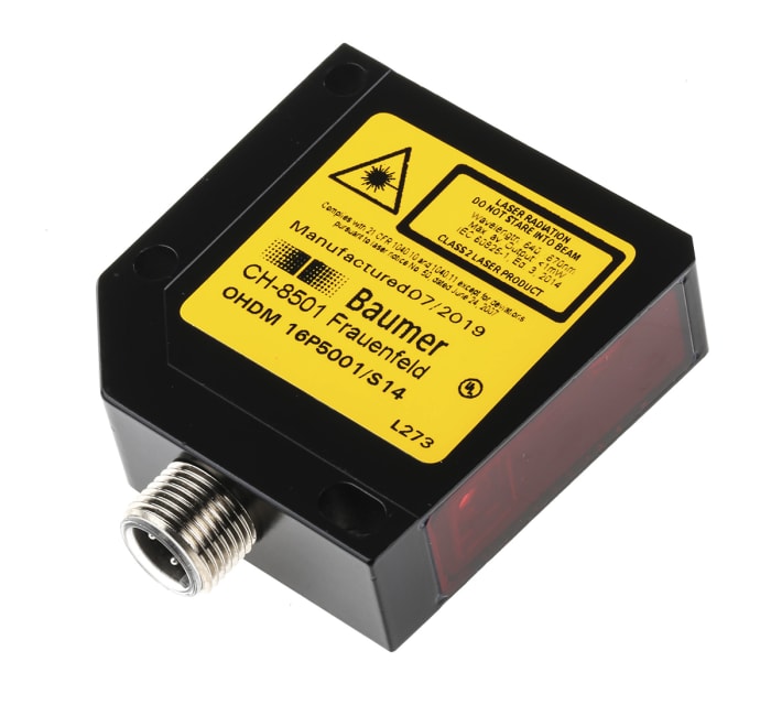 Baumer Diffuse Photoelectric Sensor, Block Sensor, 25 mm → 300 mm Detection Range