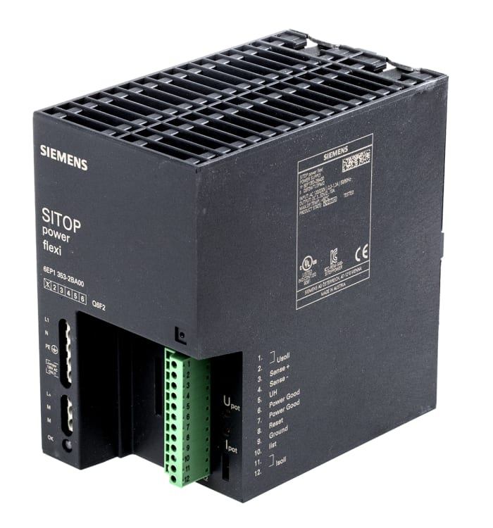 Siemens SITOP POWER FLEXI Switch Mode DIN Rail Panel Mount Power Supply, 85 → 132V ac ac Input, 24V dc dc