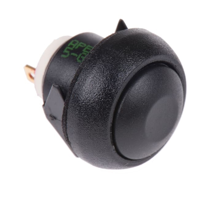 APEM Miniature Push Button Switch, Momentary, Panel Mount, 13.6mm Cutout, SPST, 32V ac, IP67