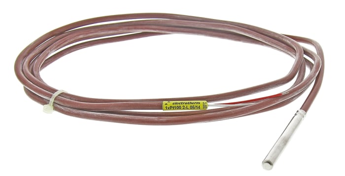 Electrotherm PT100 RTD Sensor, 6mm Dia, 60mm Long, Probe, F0.3 +200°C Max