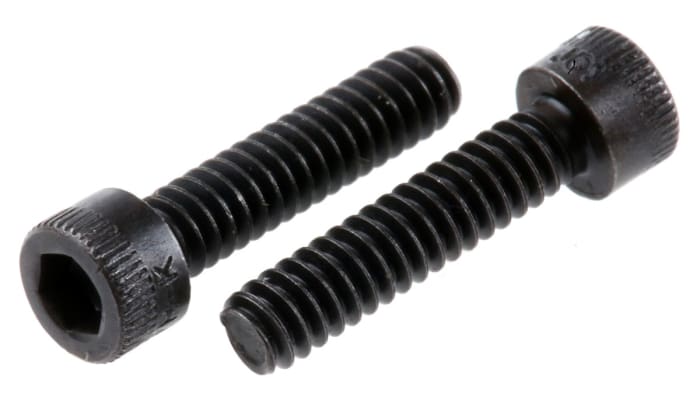Holo-Krome Black, Self-Colour Steel Hex Socket Cap Screw, BS 2470, No. 4 x 13mm