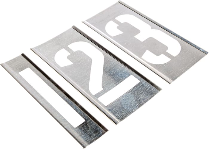 Pochoir Chiffres, 102mm en Zinc, lot de 13 pièces