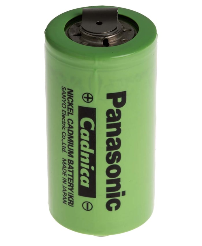 Panasonic NiCd C Rechargeable Battery, 2.5Ah