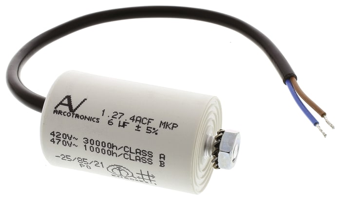 KEMET C27 Metallised Polypropylene Film Capacitor, 470V ac, ±5%, 6μF, Chassis Mount